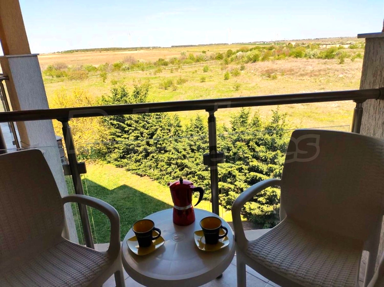 balcony, view from balcony, green area
