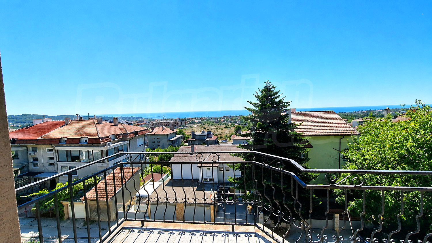 balcony, view from balcony, sea, outside