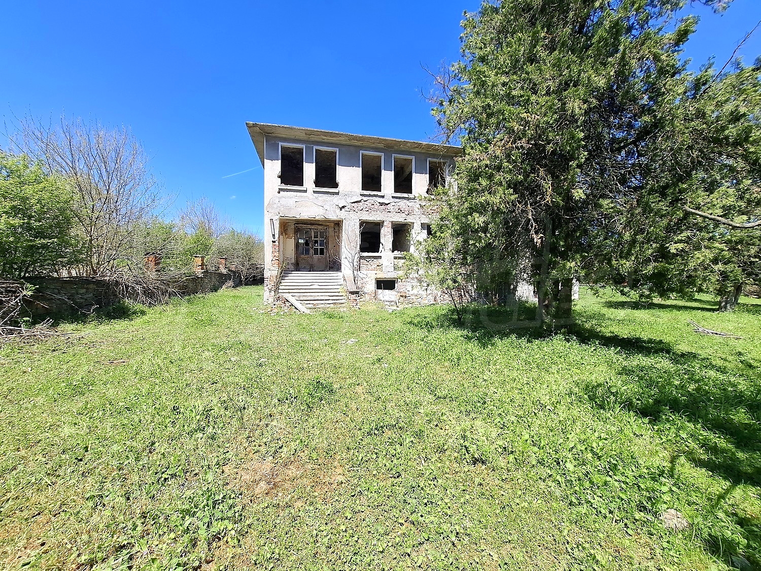 facade, garden, outside, green area