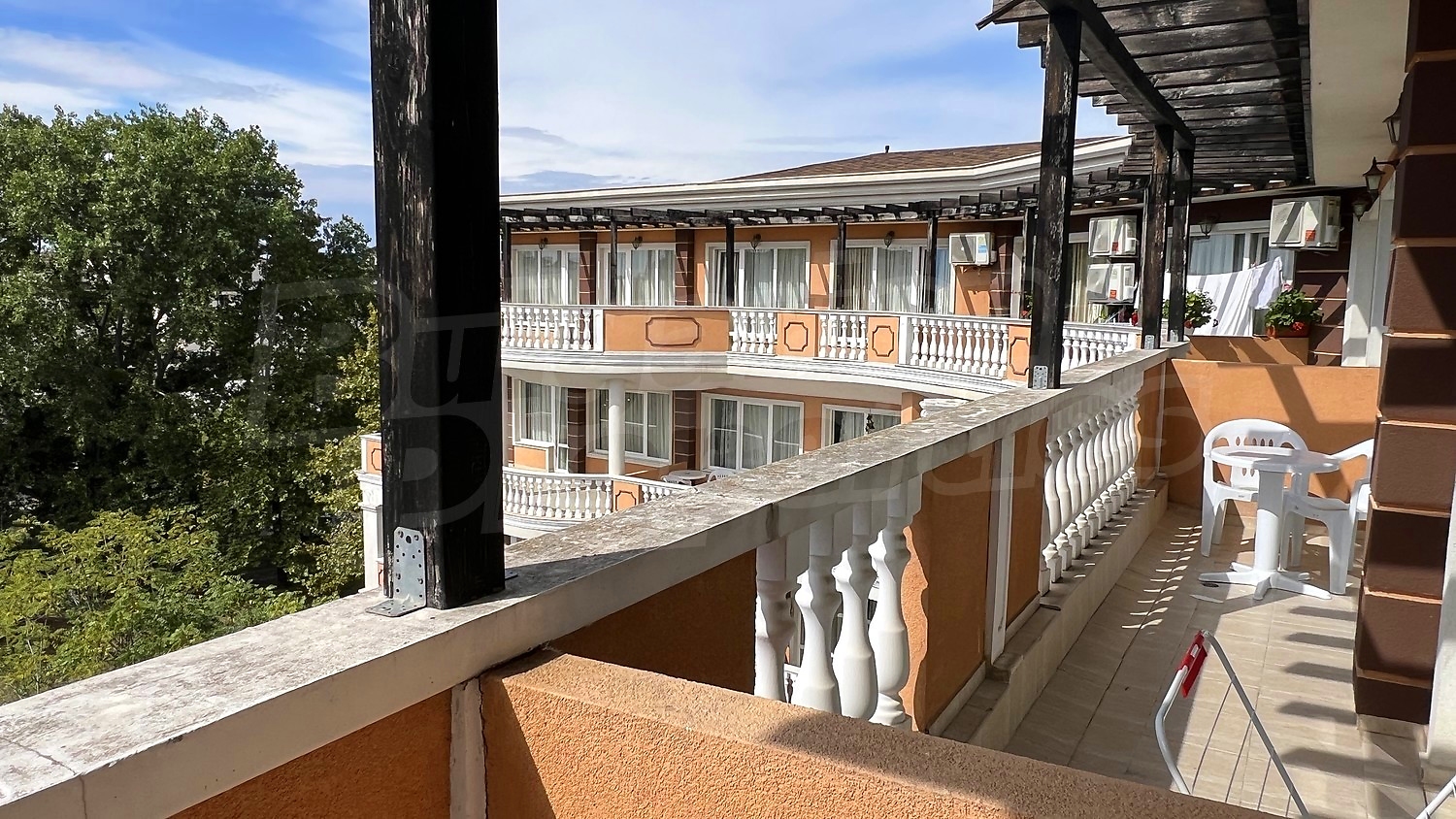 balcony, outside, view from balcony
