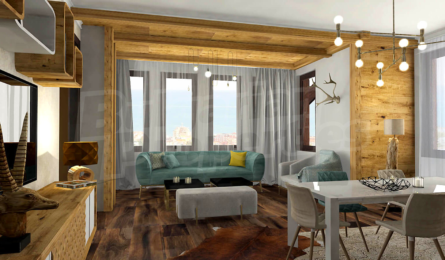 inside, living room, furnished