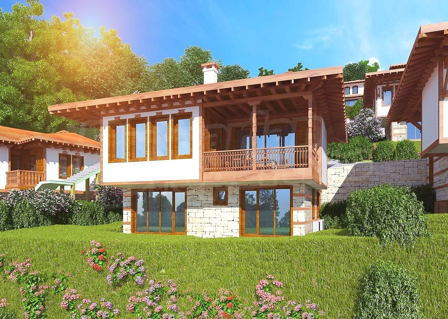 outside, facade, garden, green area