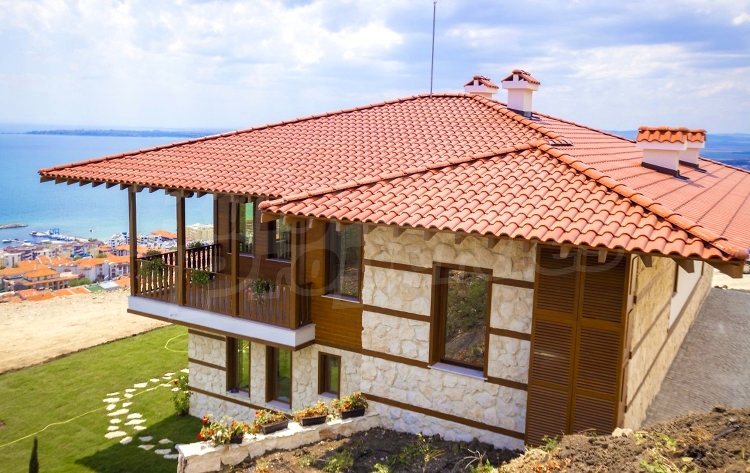 outside, facade, sea, view from balcony