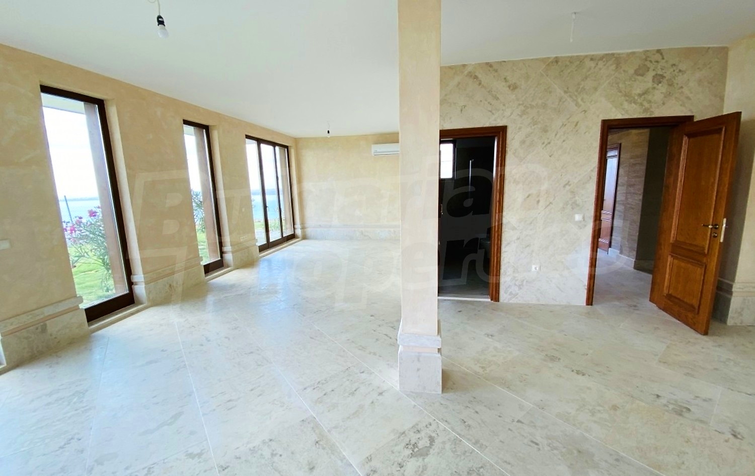inside, living room, view from balcony