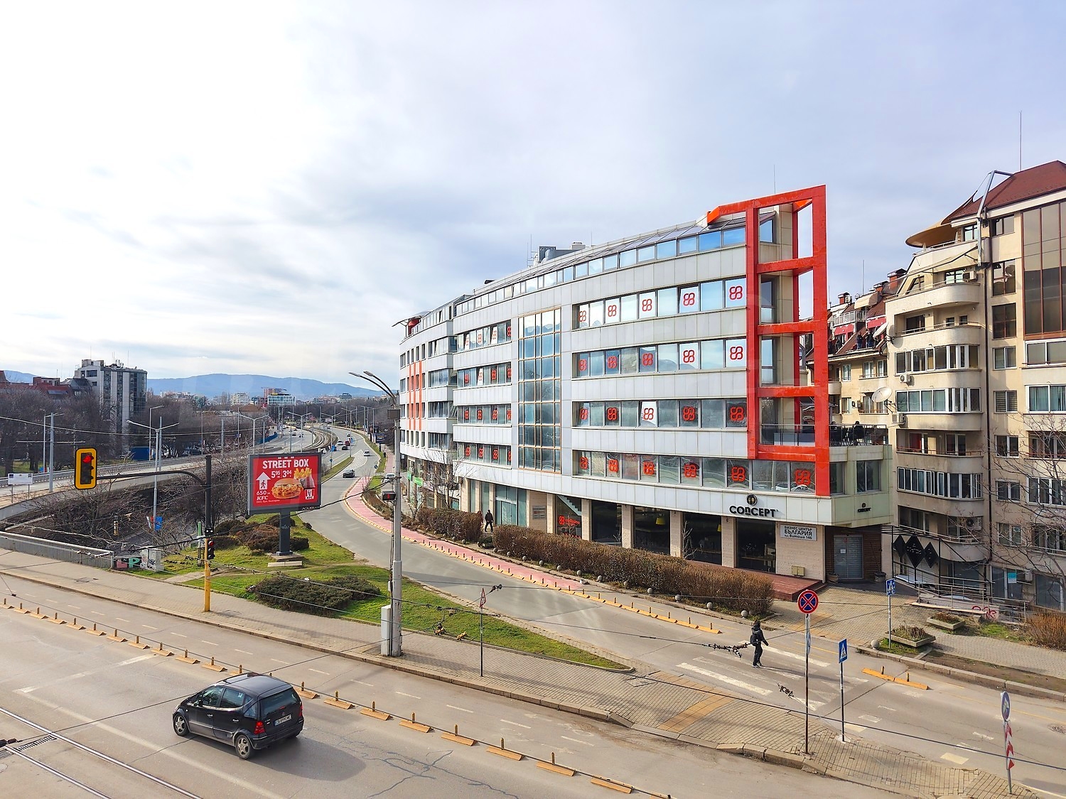 outside, facade, view from balcony