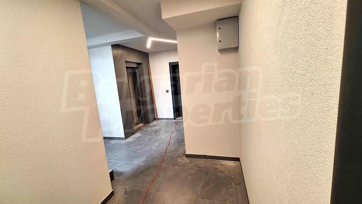 hallway, inside building entrance