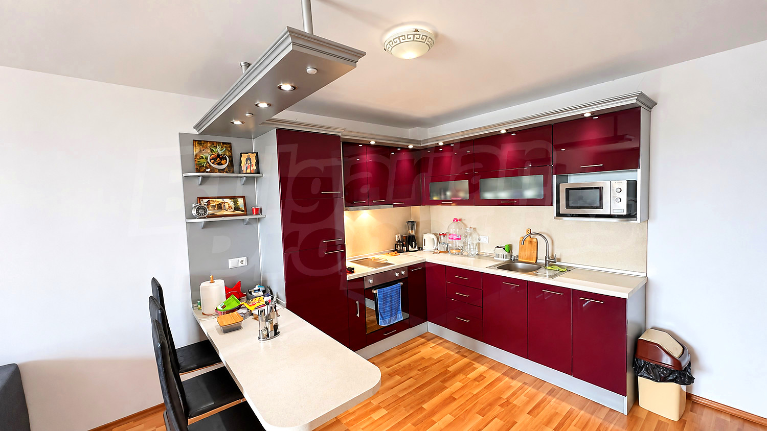 inside, kitchen, furnished