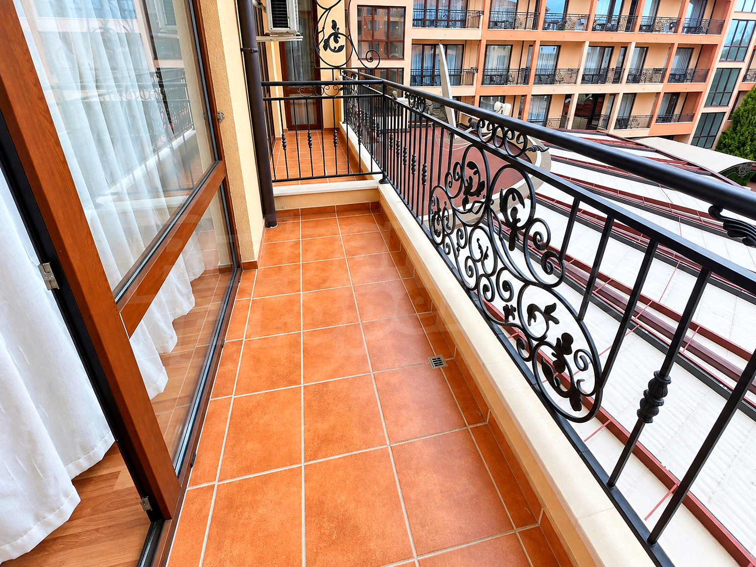 balcony, view from balcony, facade