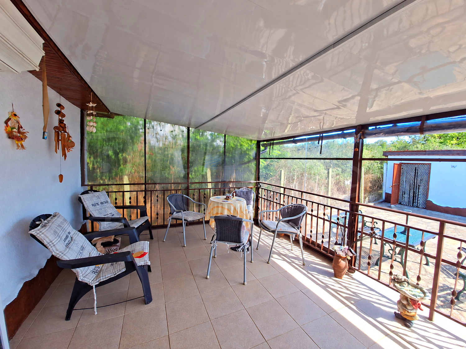 balcony, outside, furnished, view from balcony, garden