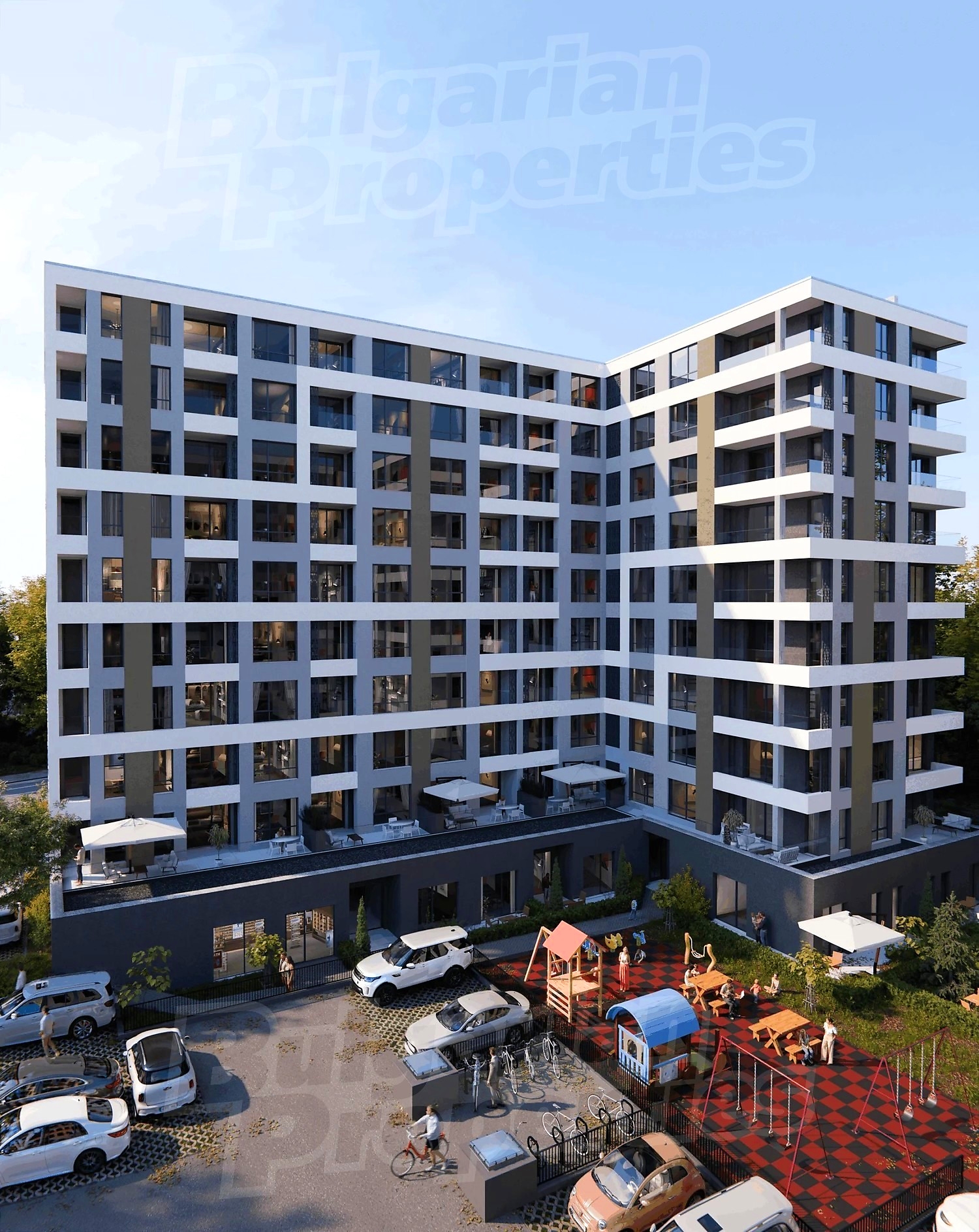 outside, facade, parking, garden