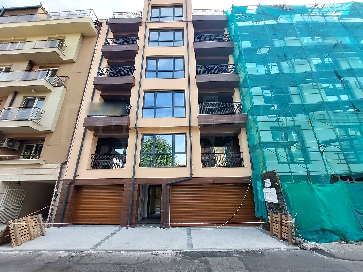 facade, outside, inside building entrance