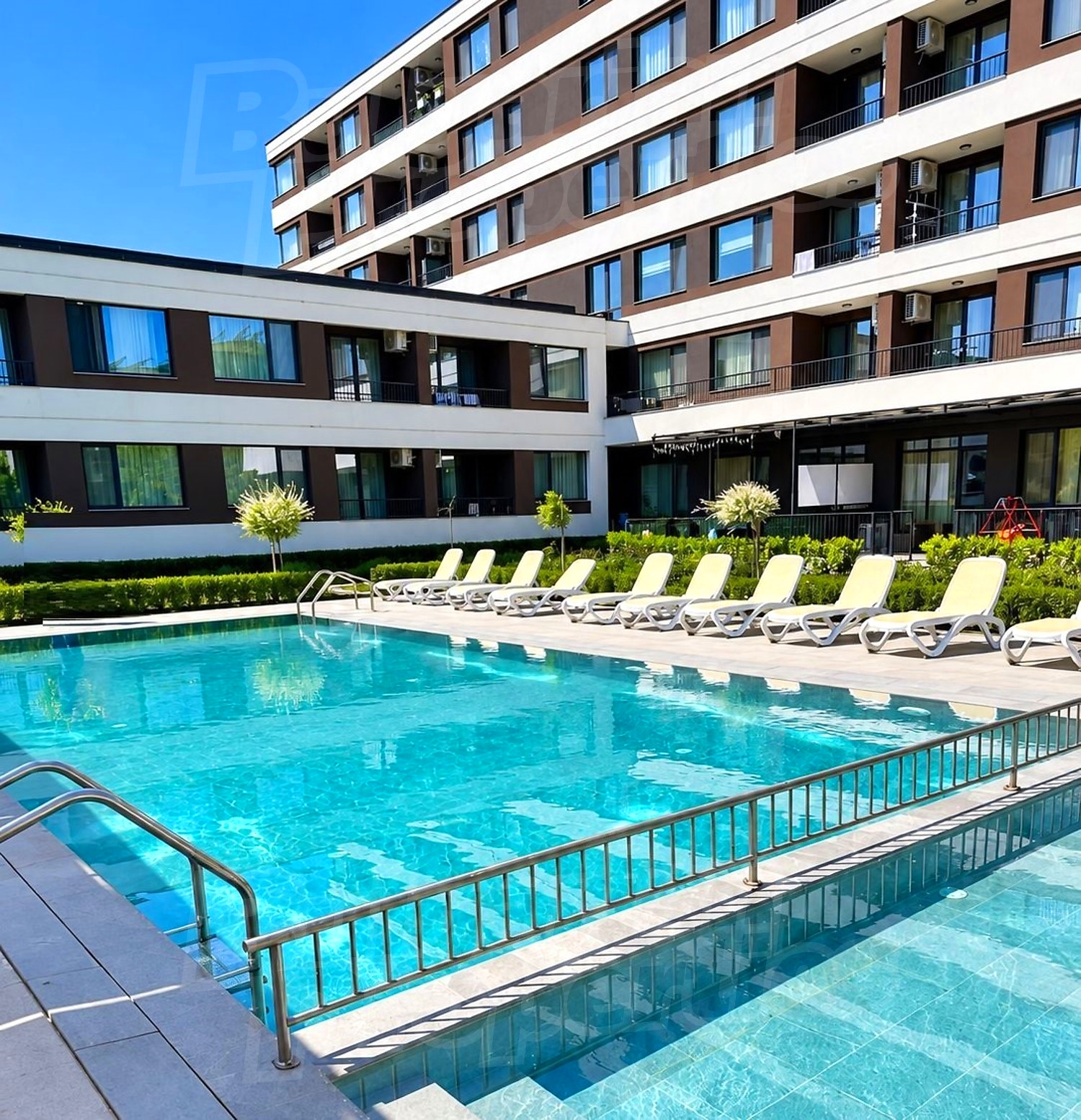 outside, pool, facade, garden