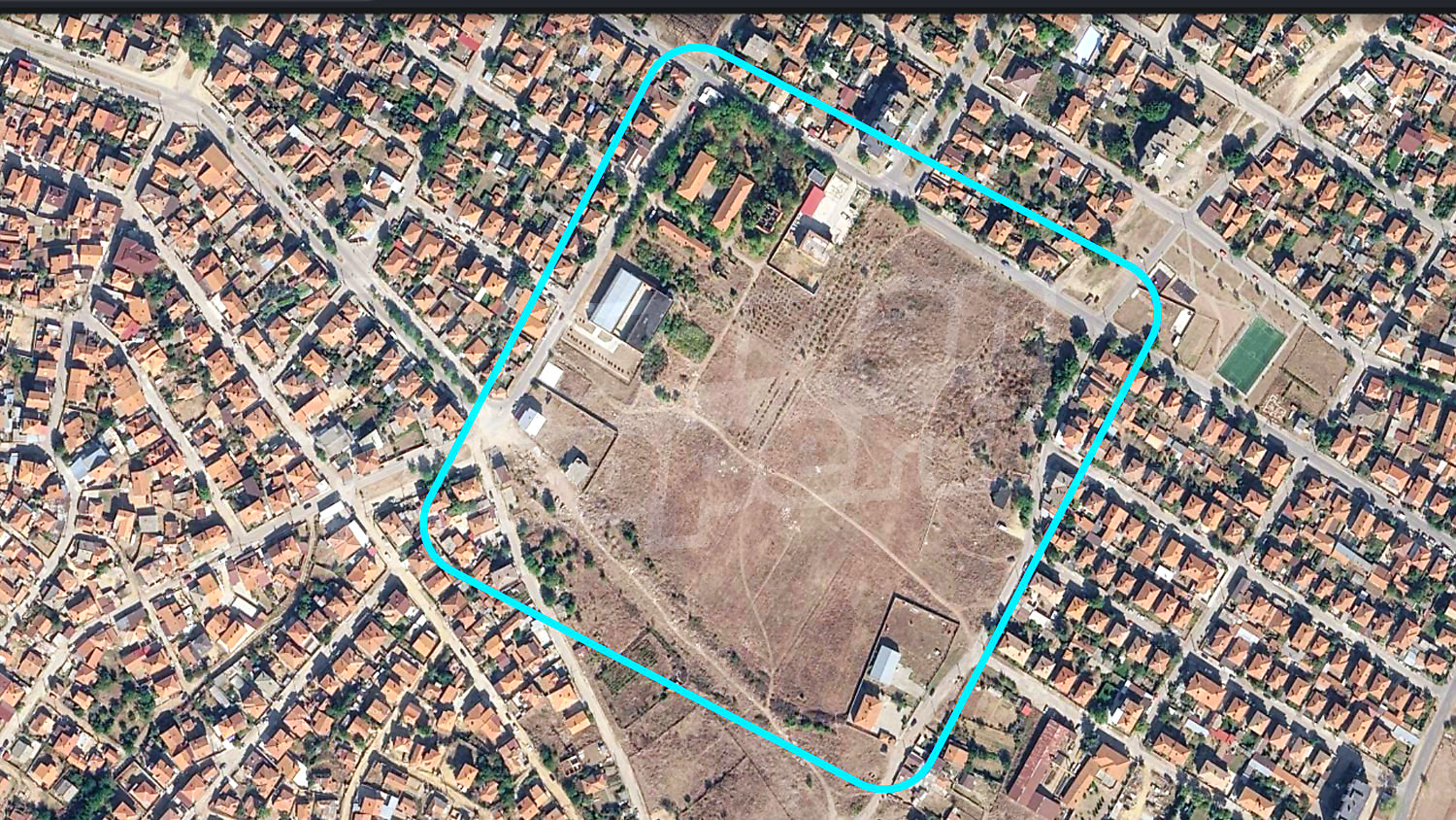 outside, green area