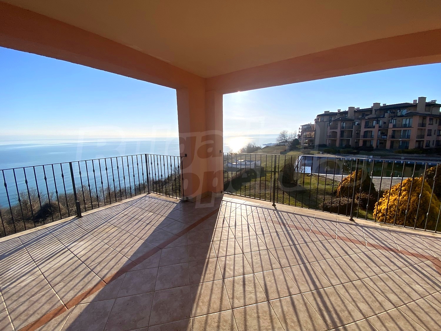 balcony, view from balcony, sea