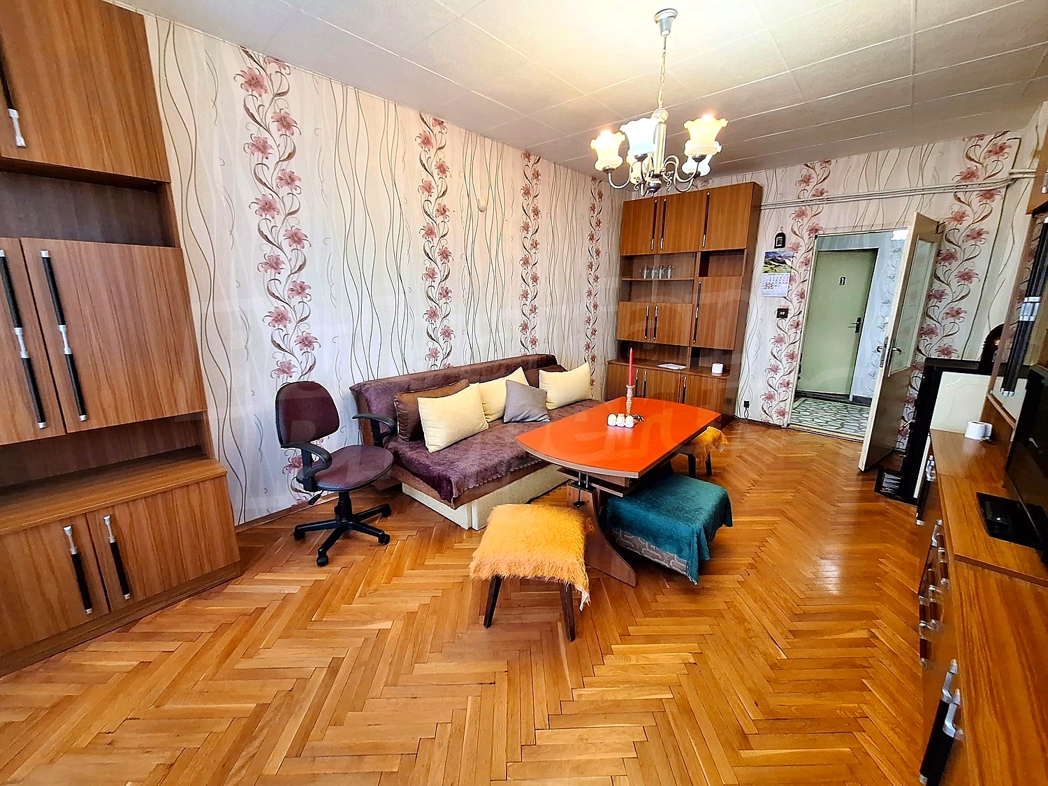 inside, living room, furnished
