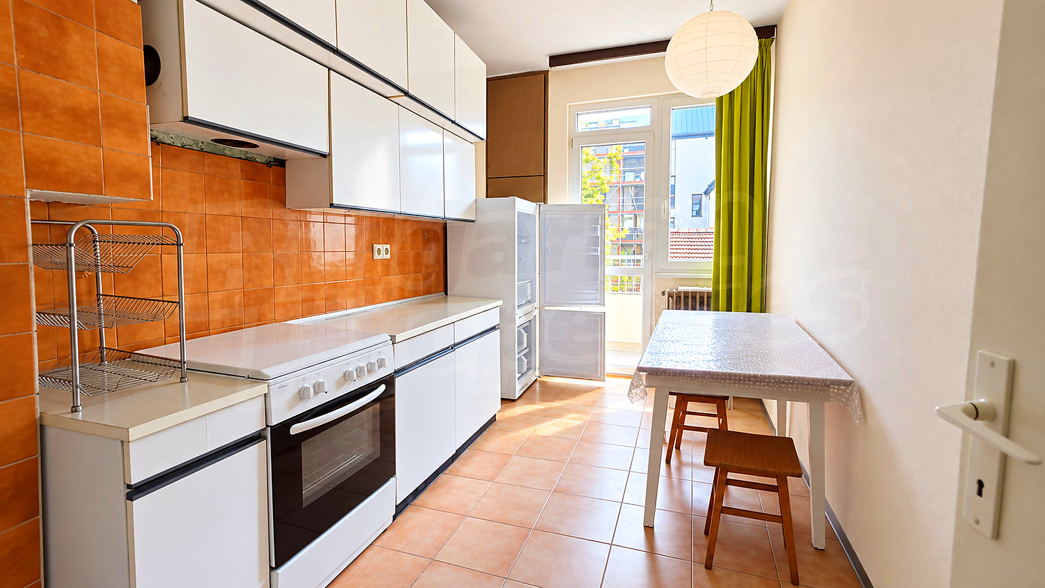 inside, kitchen, furnished