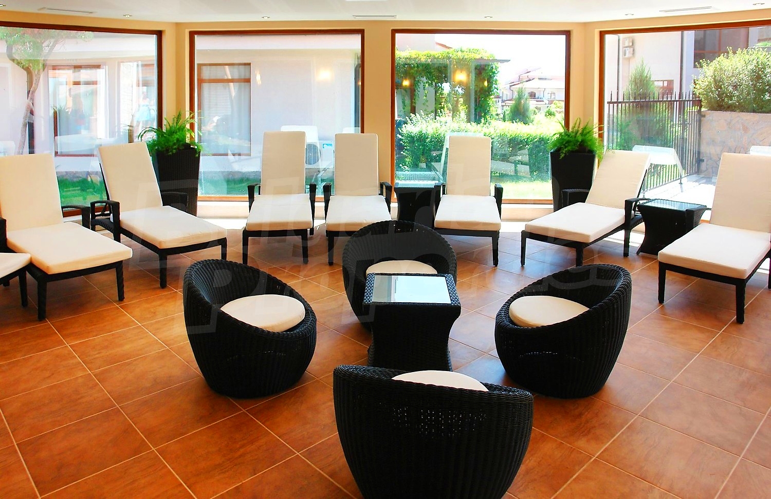 inside, furnished, garden