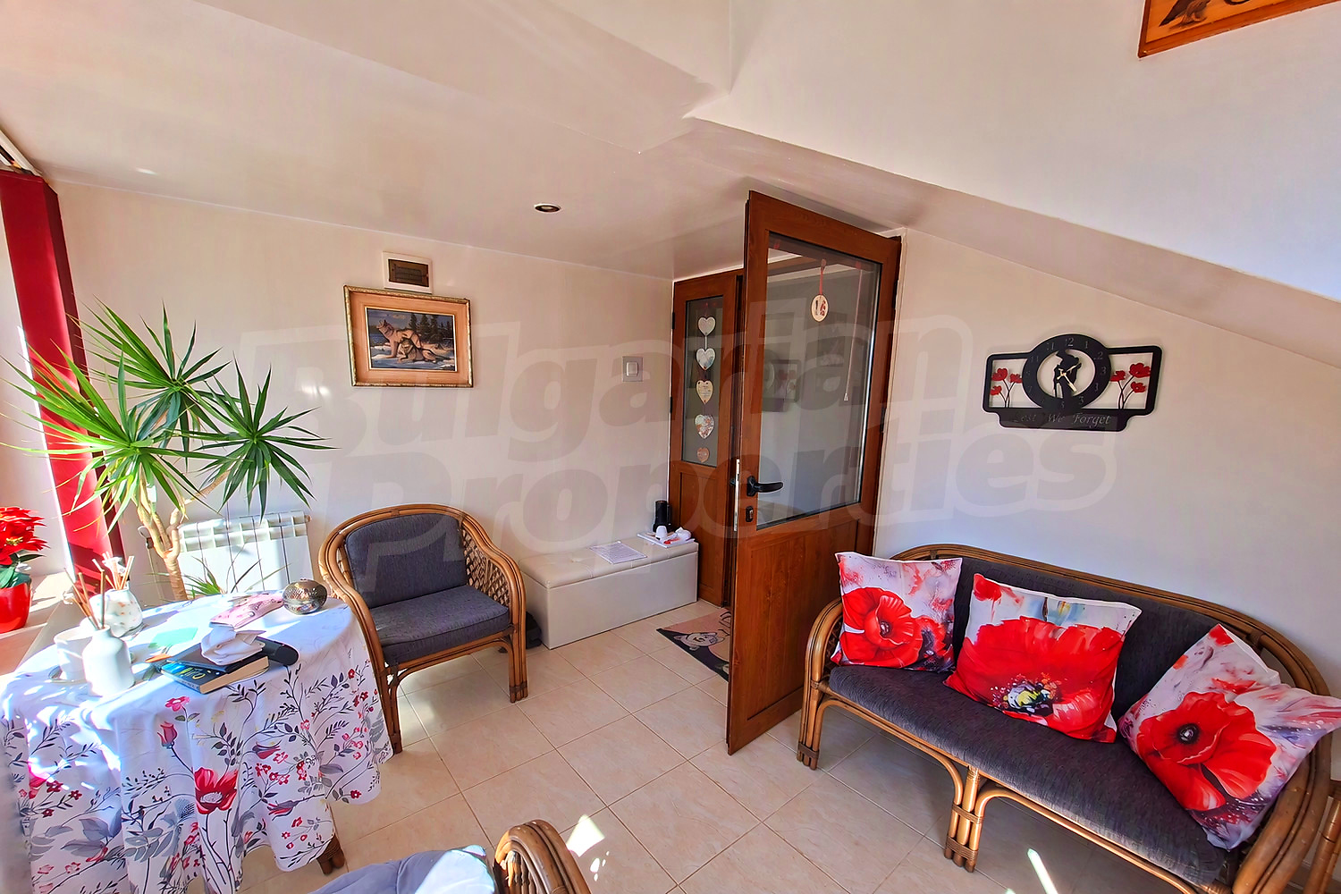 inside, furnished