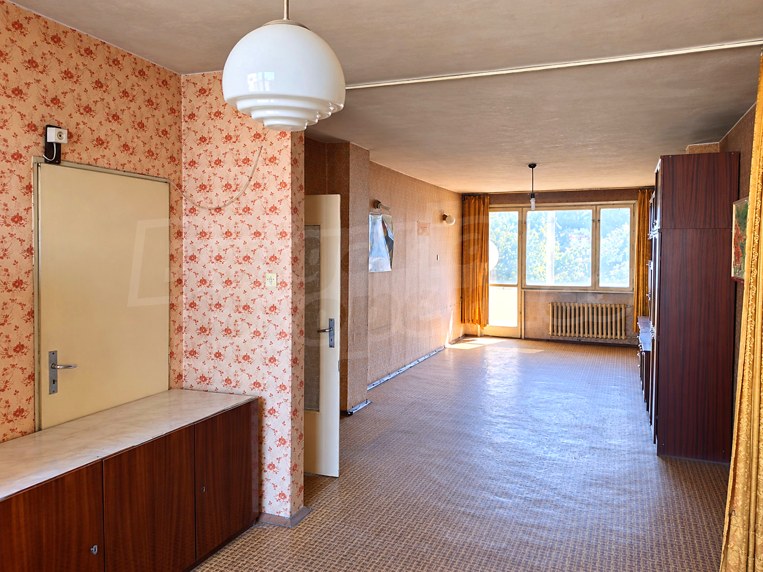 inside, furnished, view from balcony