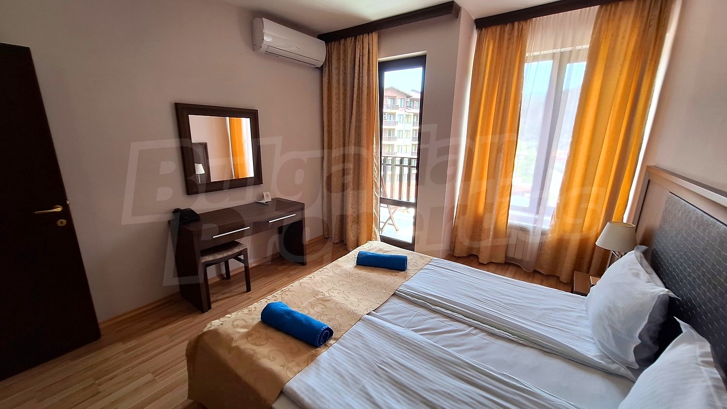 inside, bedroom, balcony
