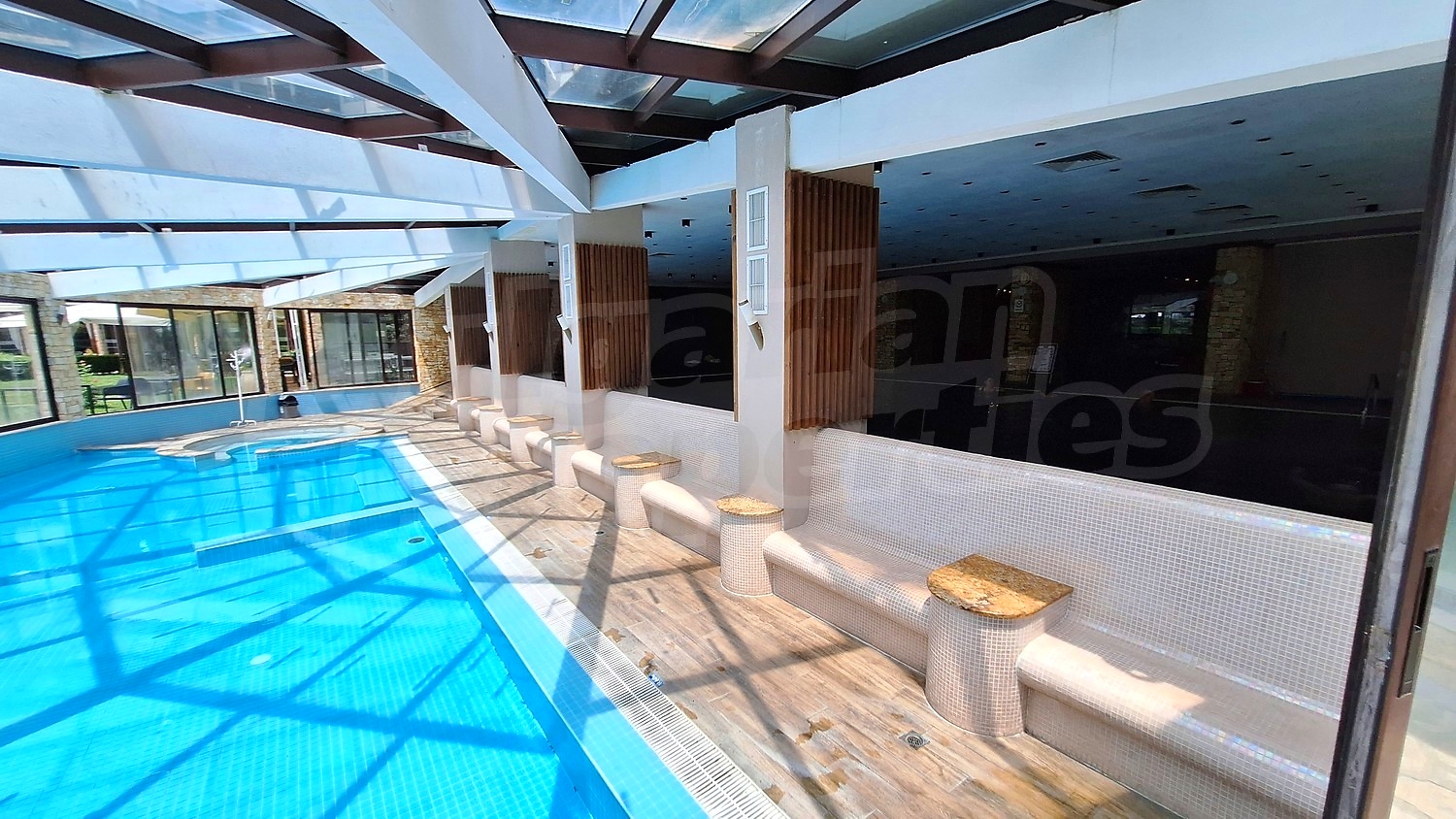 inside, pool