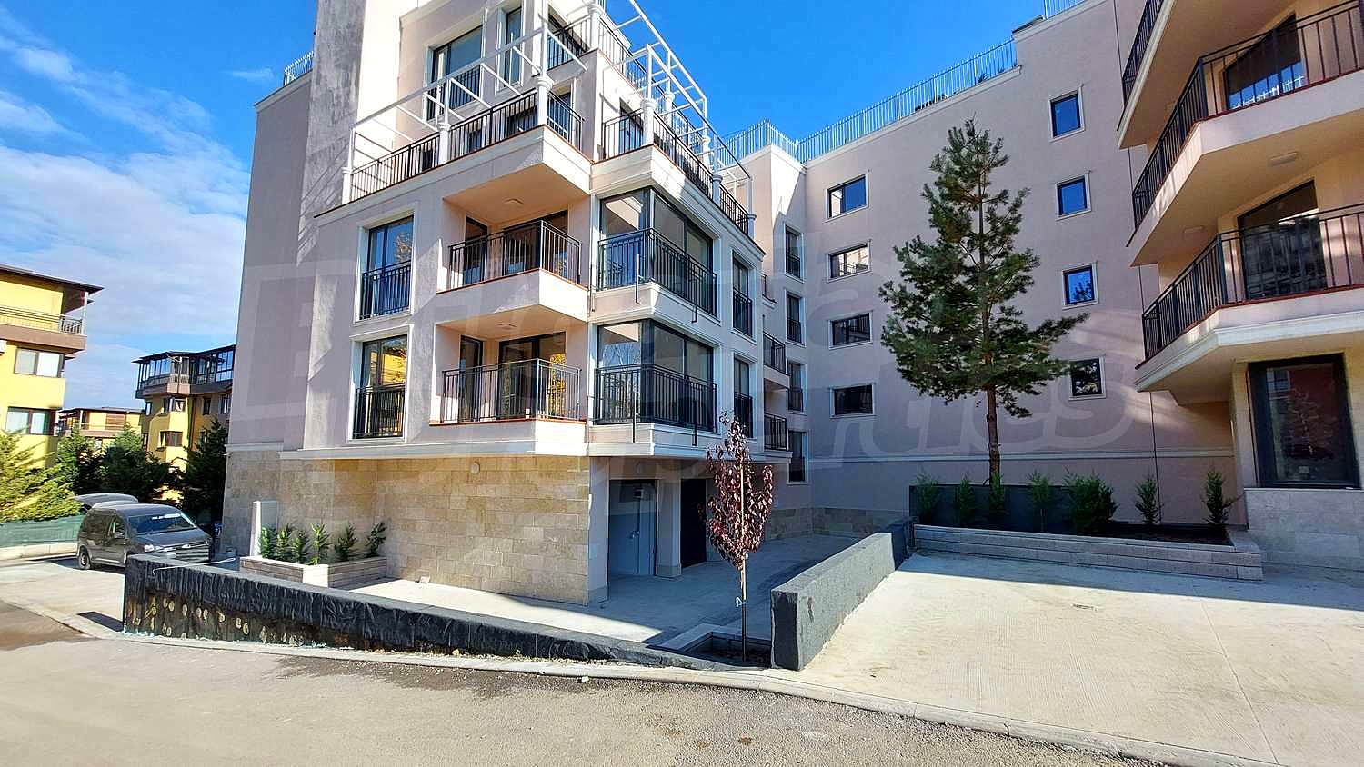 facade, outside, parking