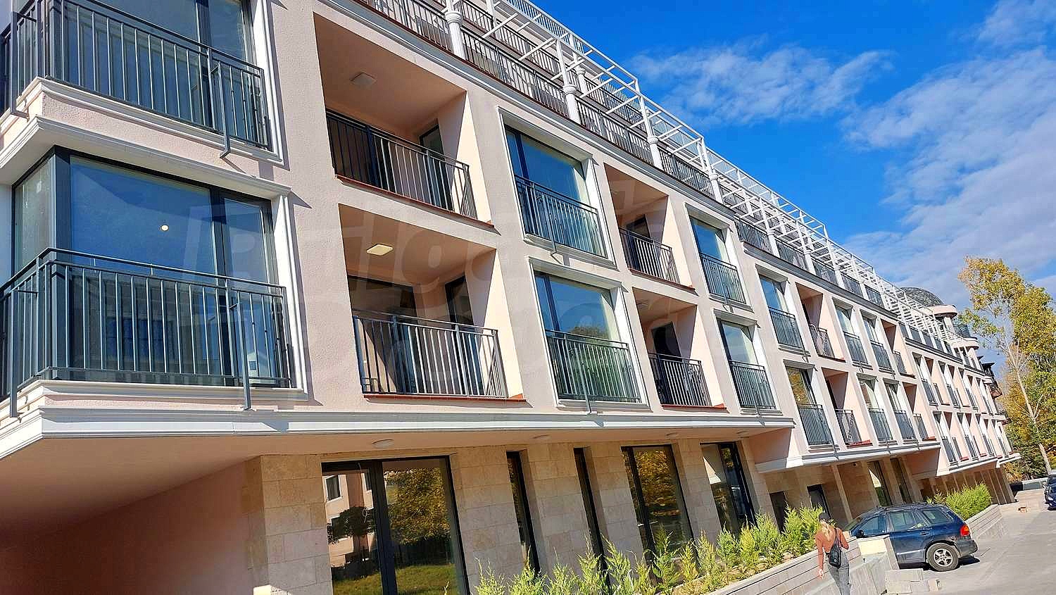 facade, outside, parking