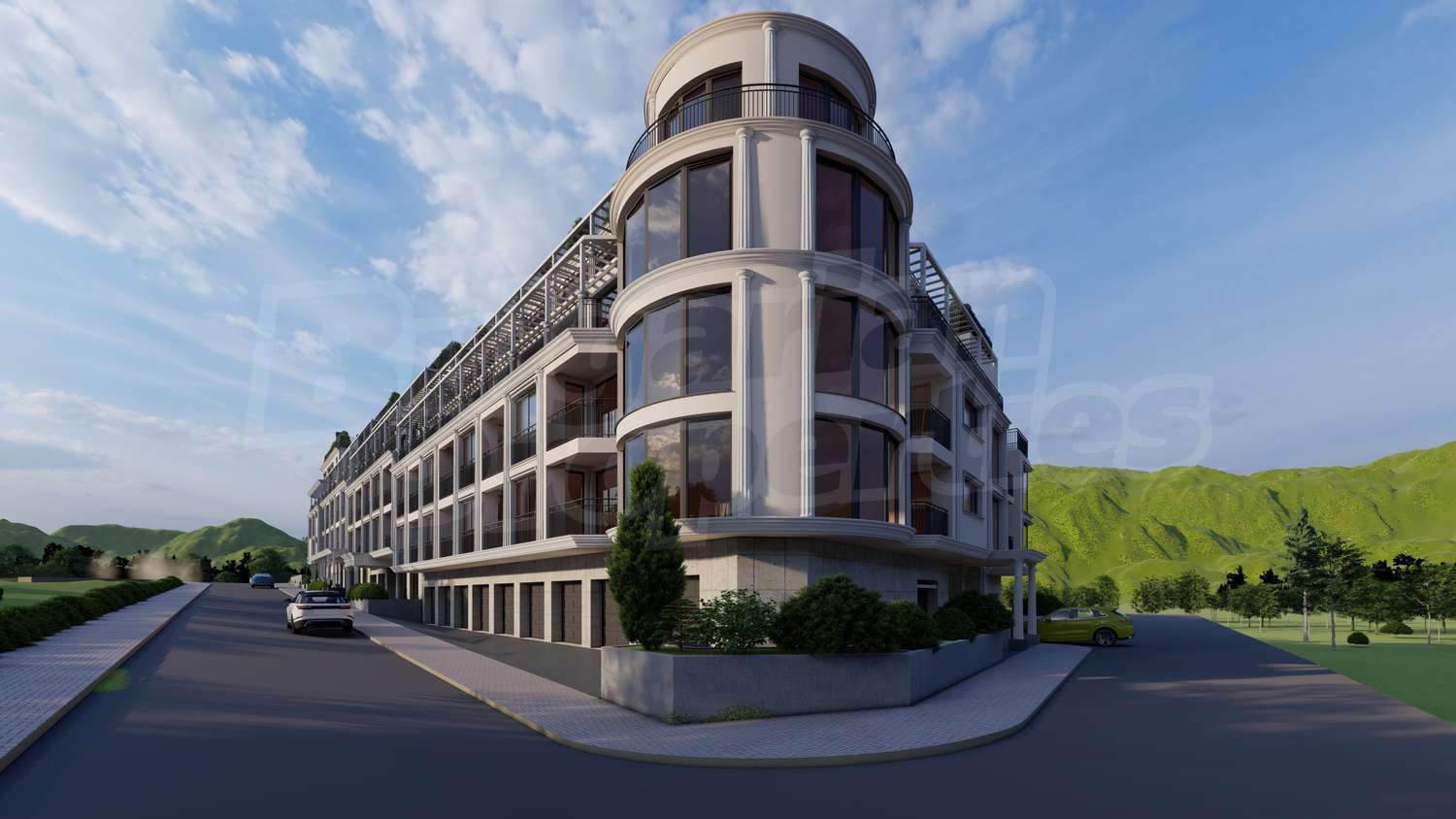 facade, outside, mountain