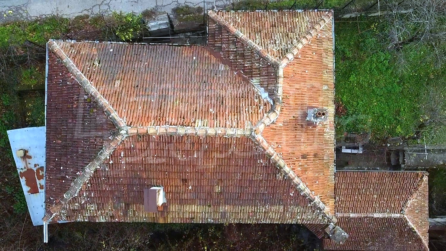 outside, facade, green area
