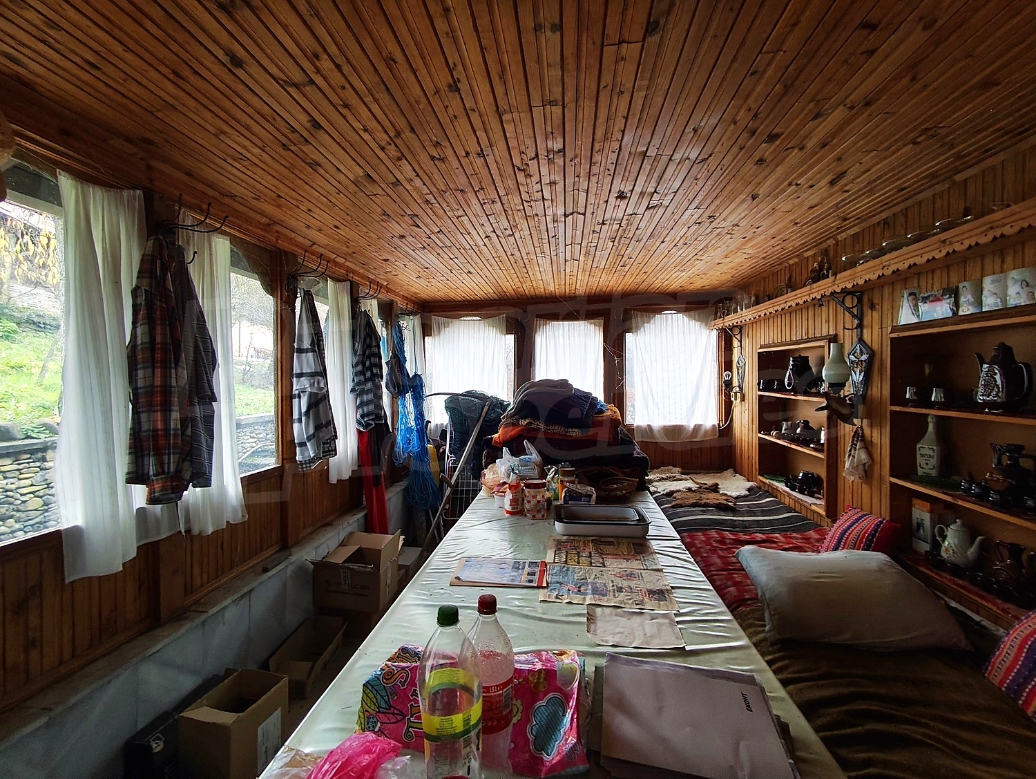 inside, furnished