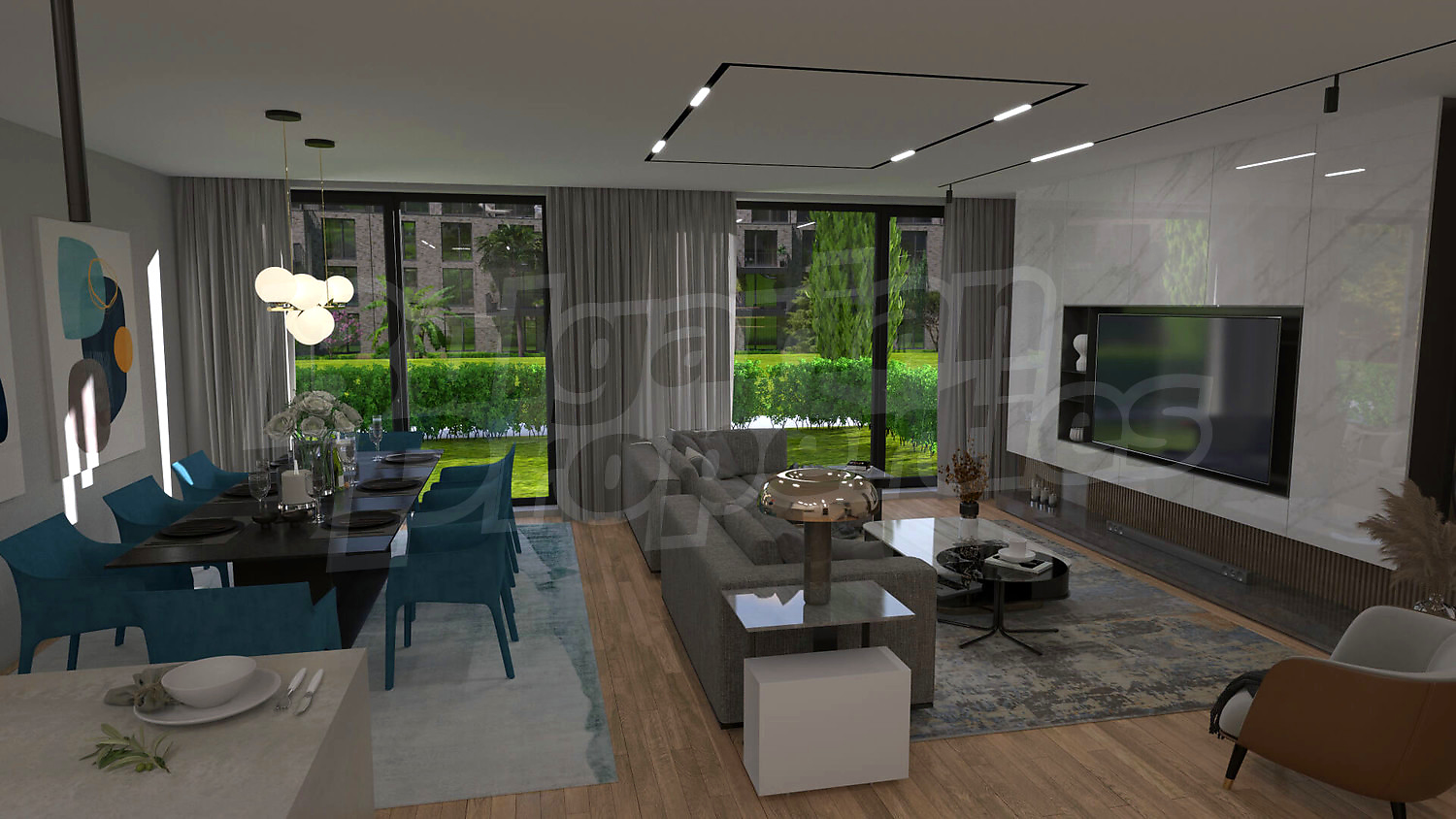 inside, living room, furnished
