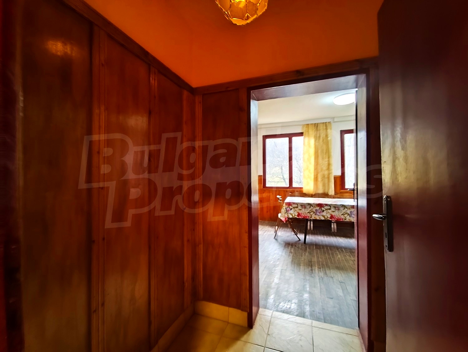 hallway, living room