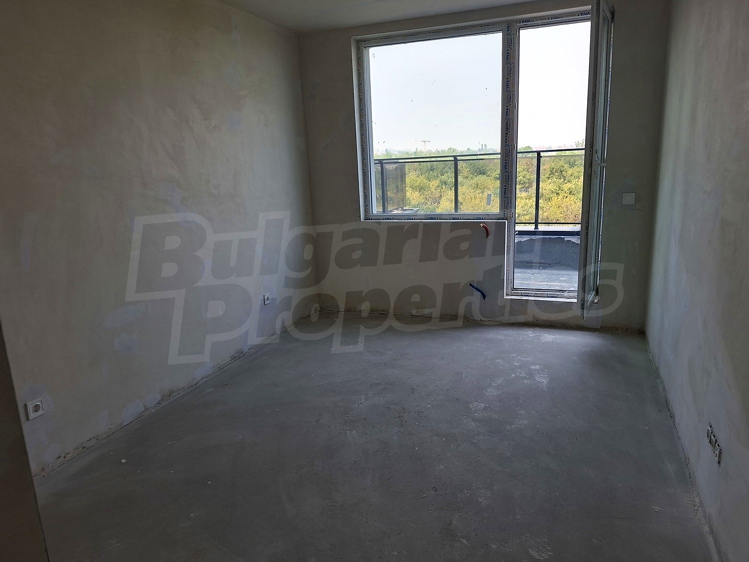 inside, view from balcony, unfurnished