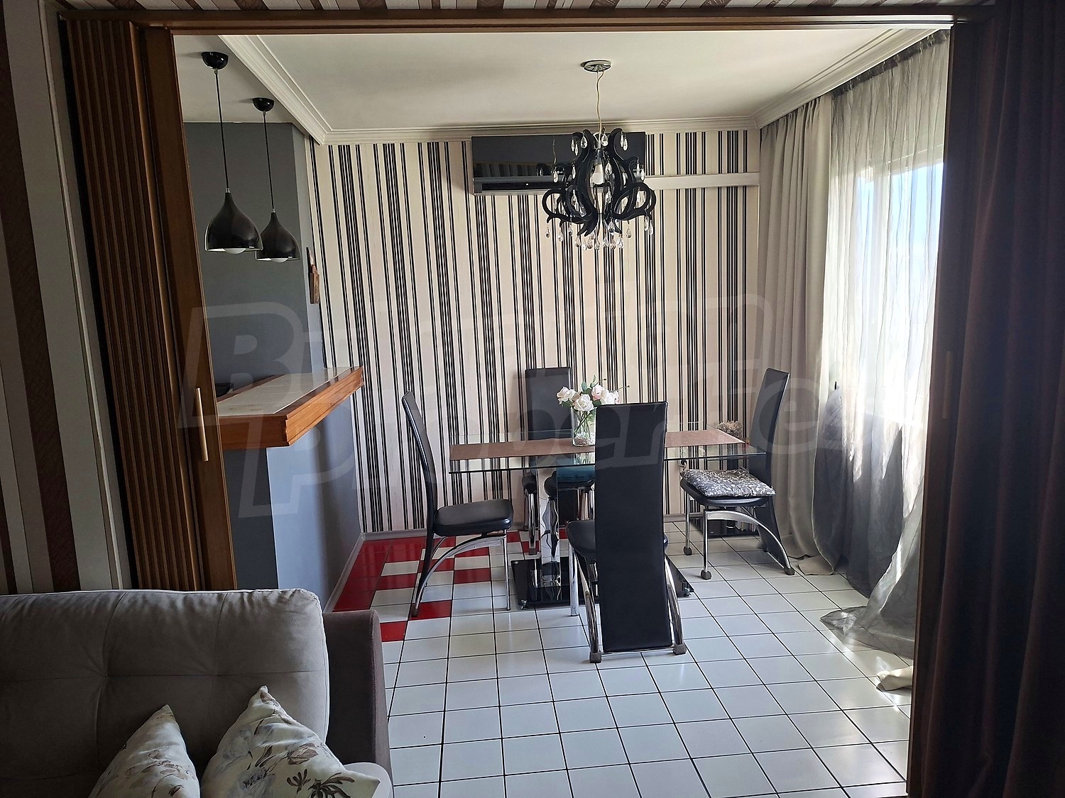 inside, furnished