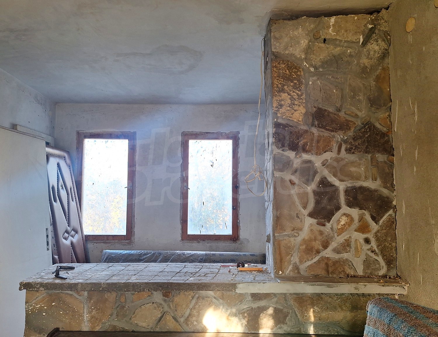 inside, fireplace