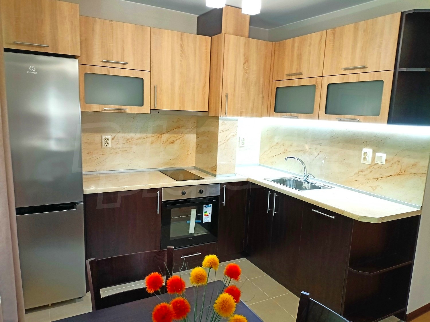 inside, kitchen, furnished