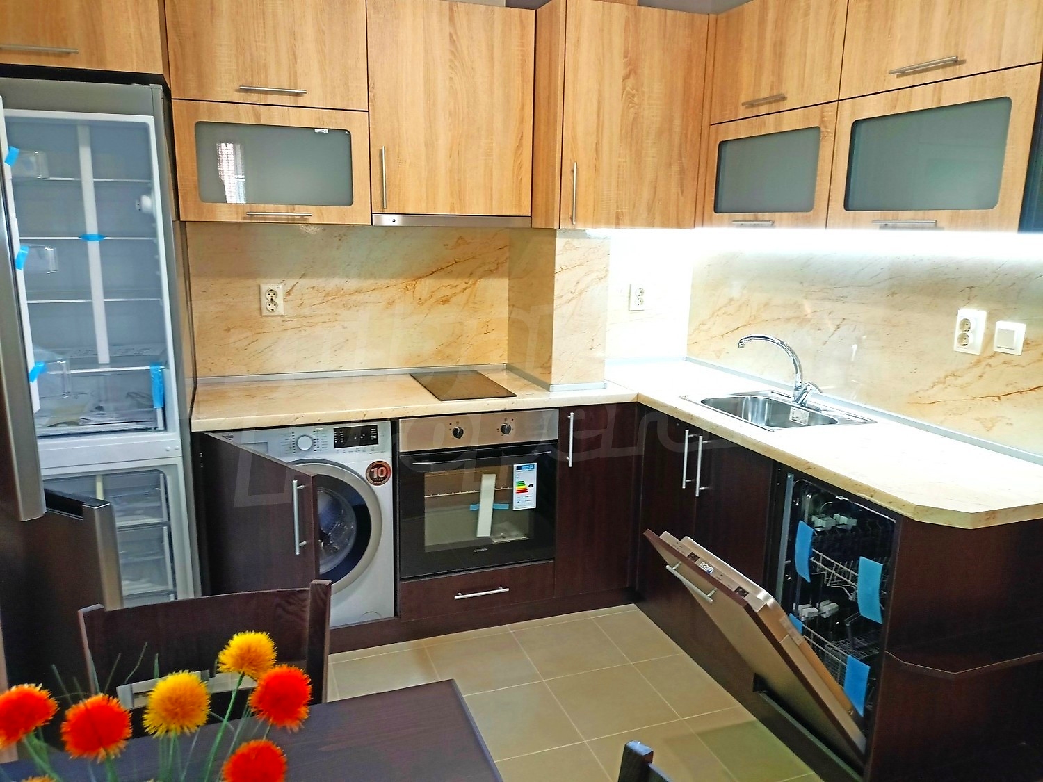 inside, kitchen, furnished