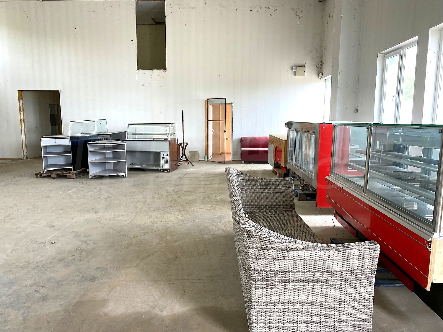 inside, unfurnished