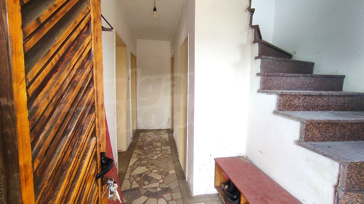 hallway, stairs, inside building entrance