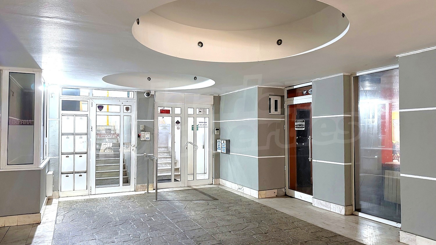 inside building entrance
