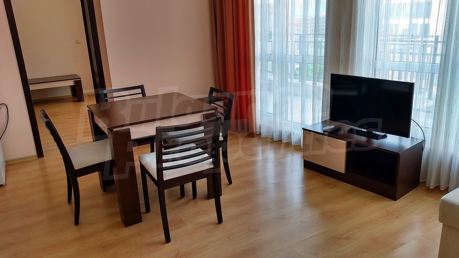 inside, living room, furnished, view from balcony