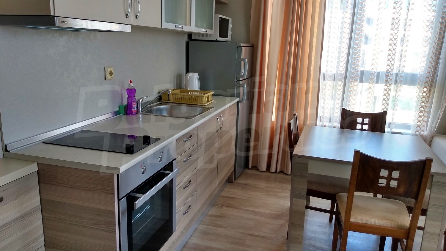 inside, kitchen, furnished