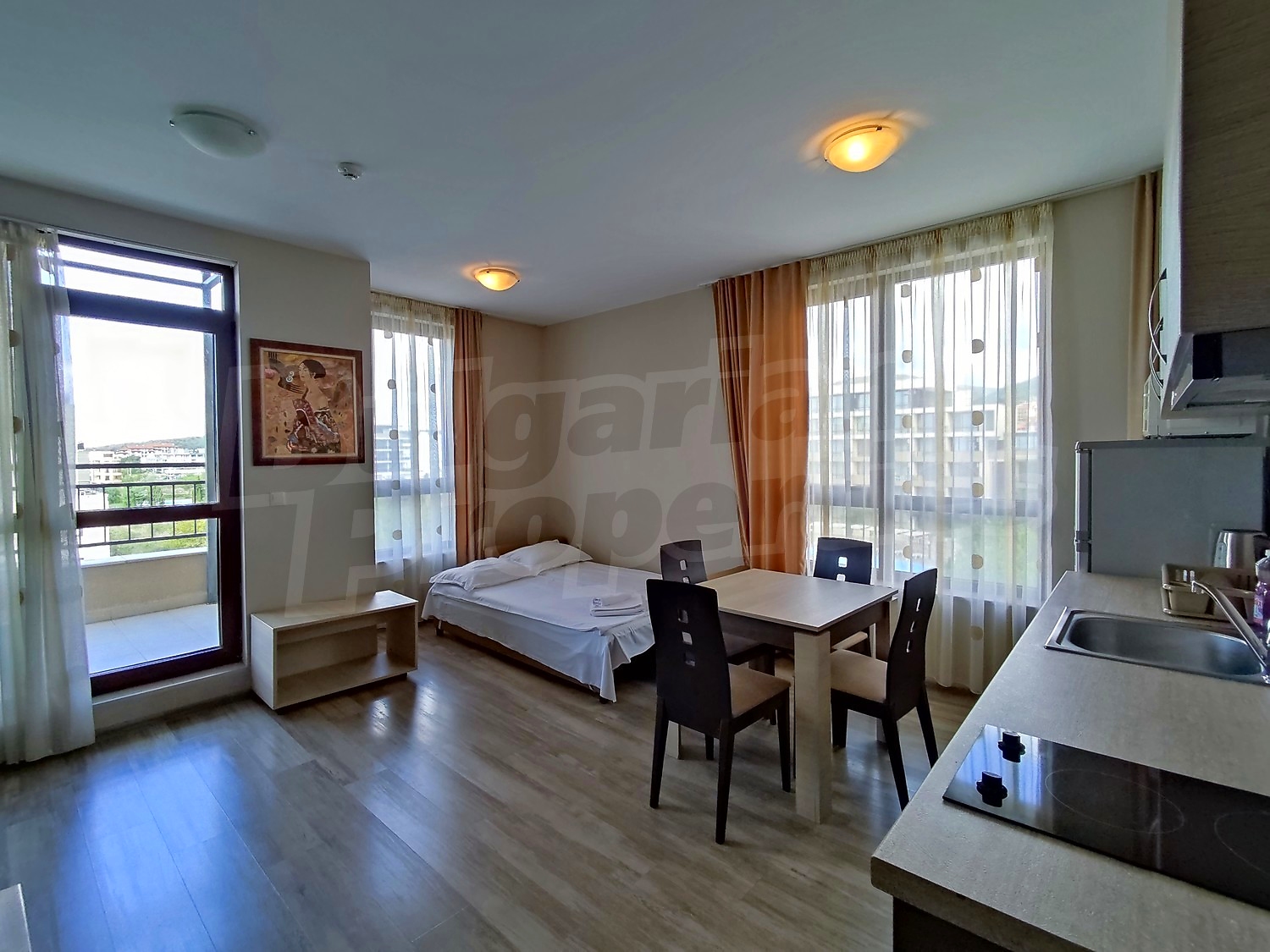 inside, bedroom, kitchen, furnished