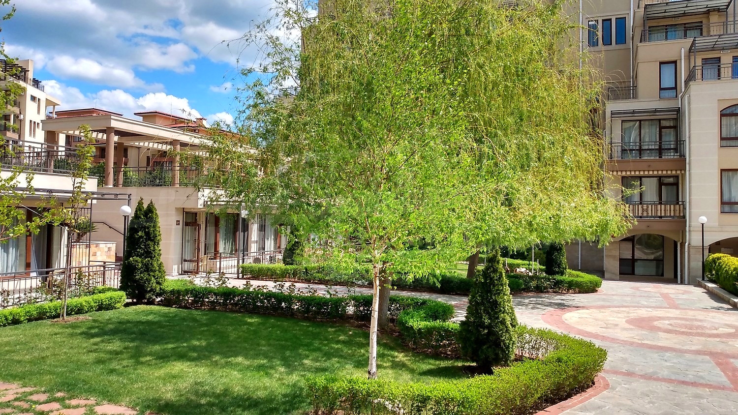 facade, garden, outside, green area