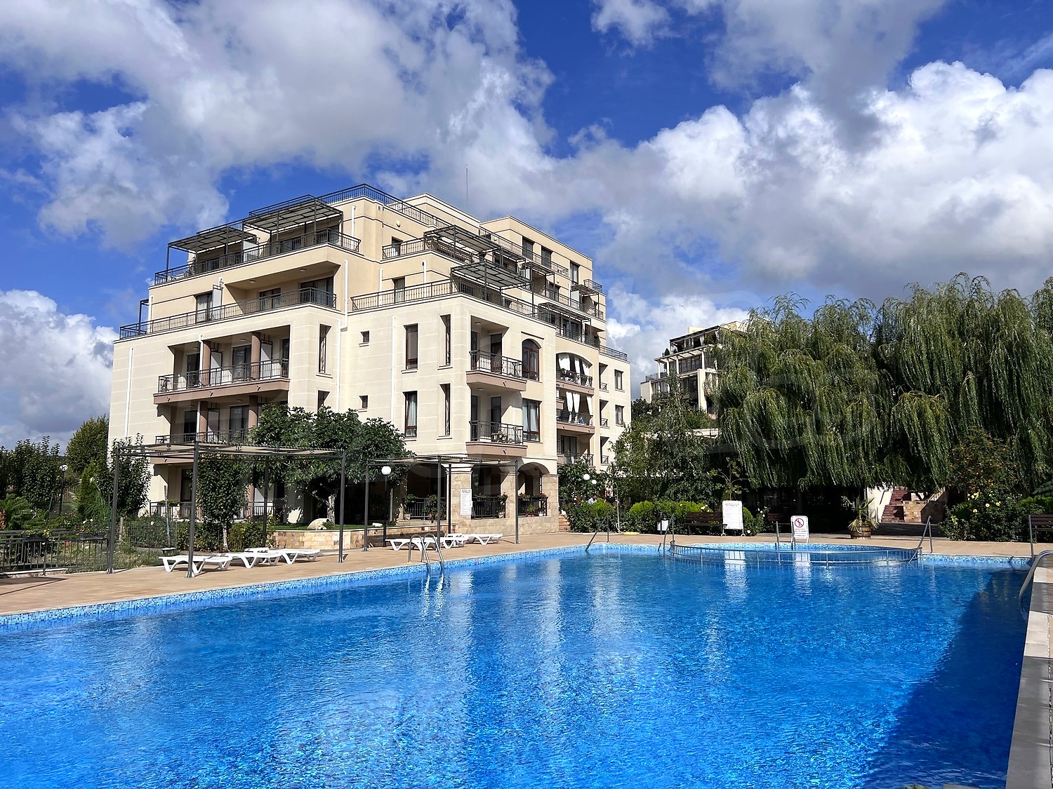 outside, facade, pool, garden