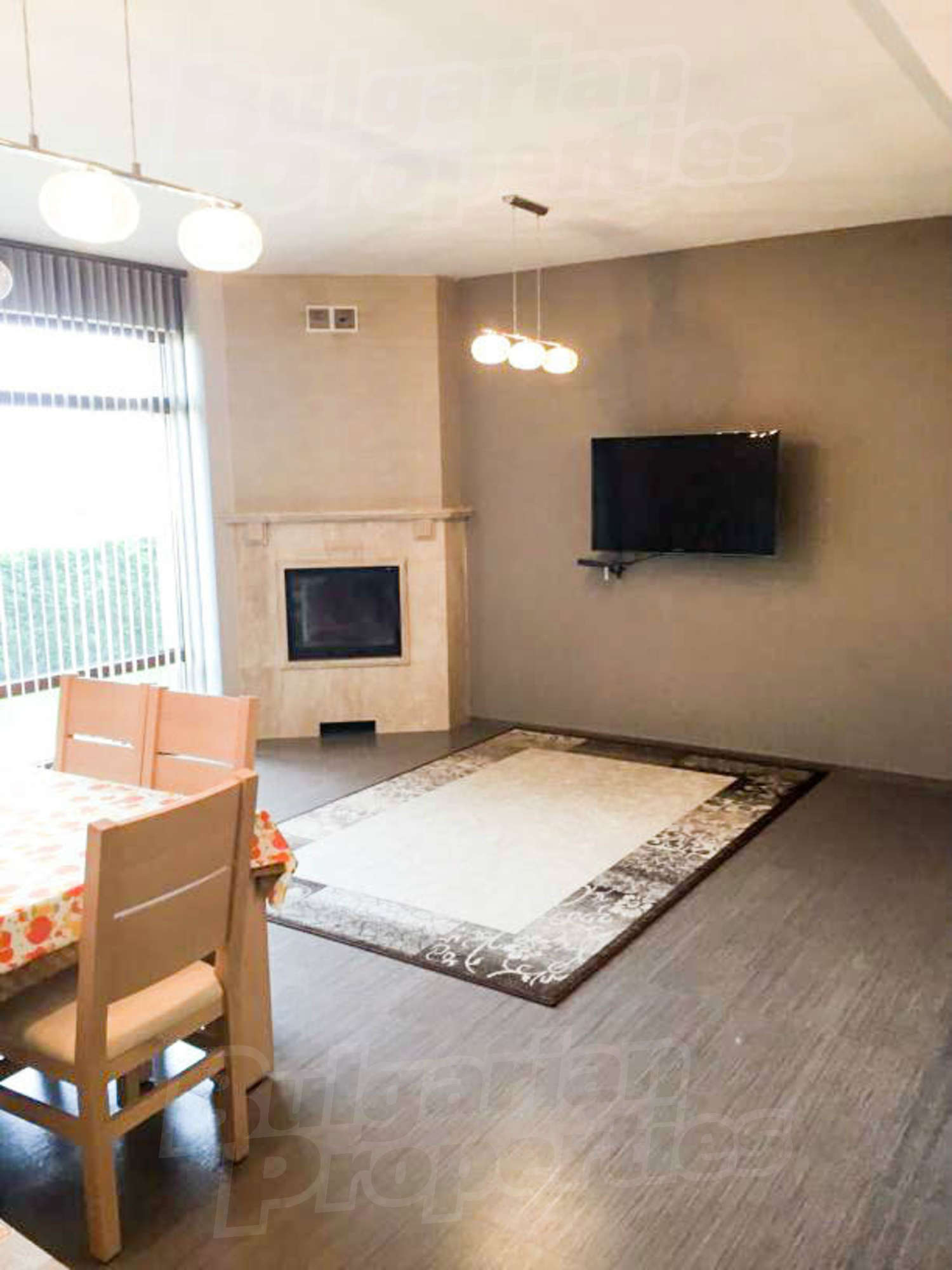 inside, living room, furnished, fireplace