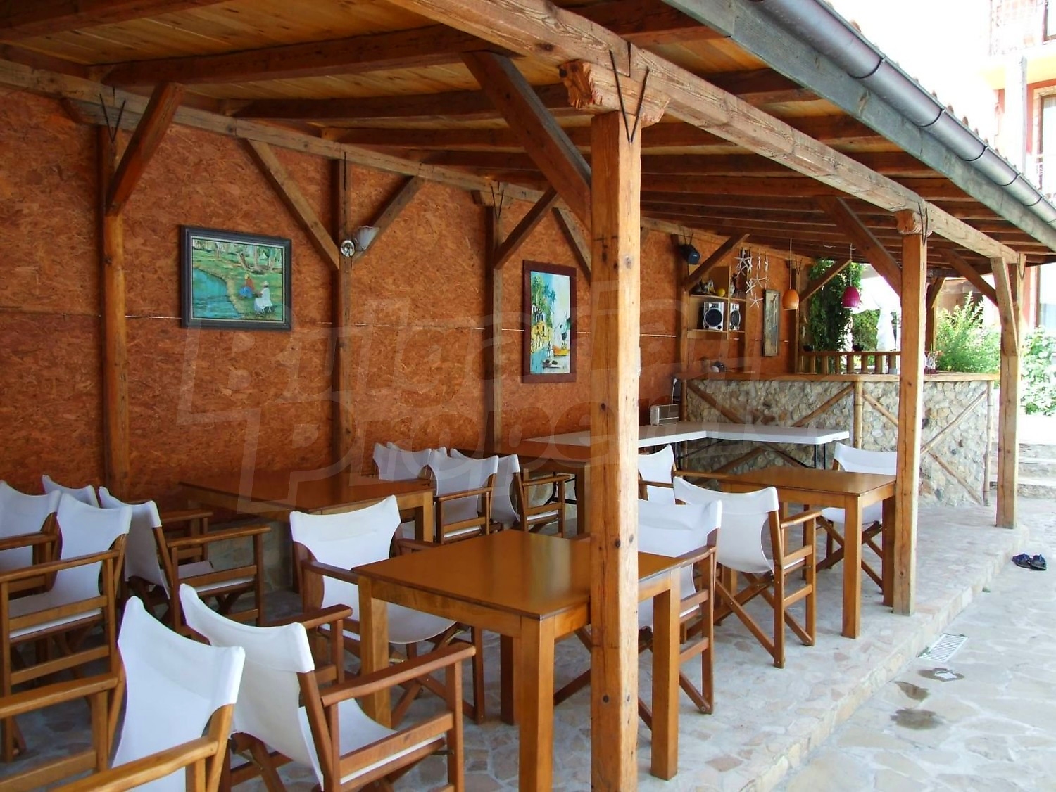 outside, furnished