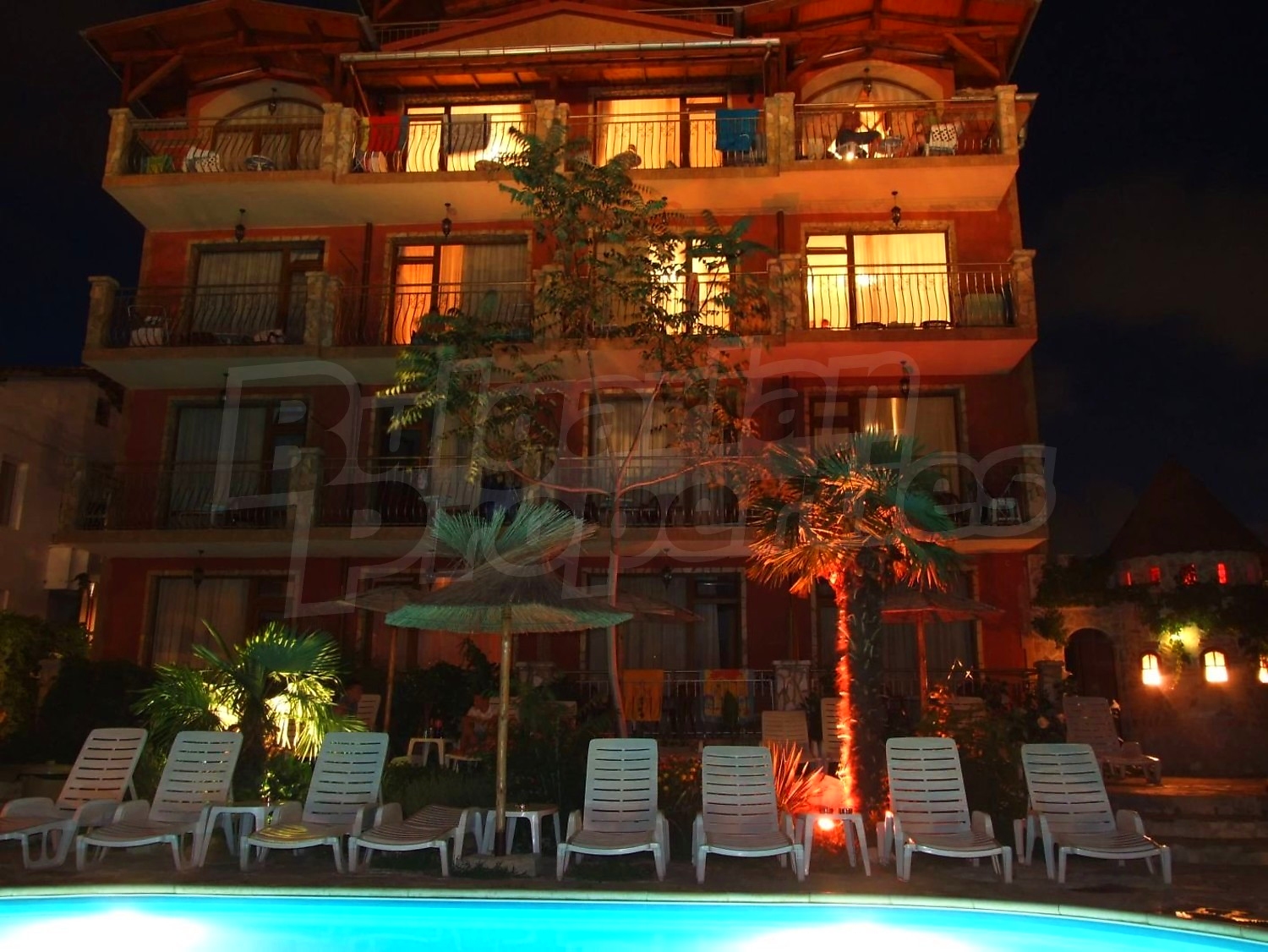 outside, facade, pool, garden