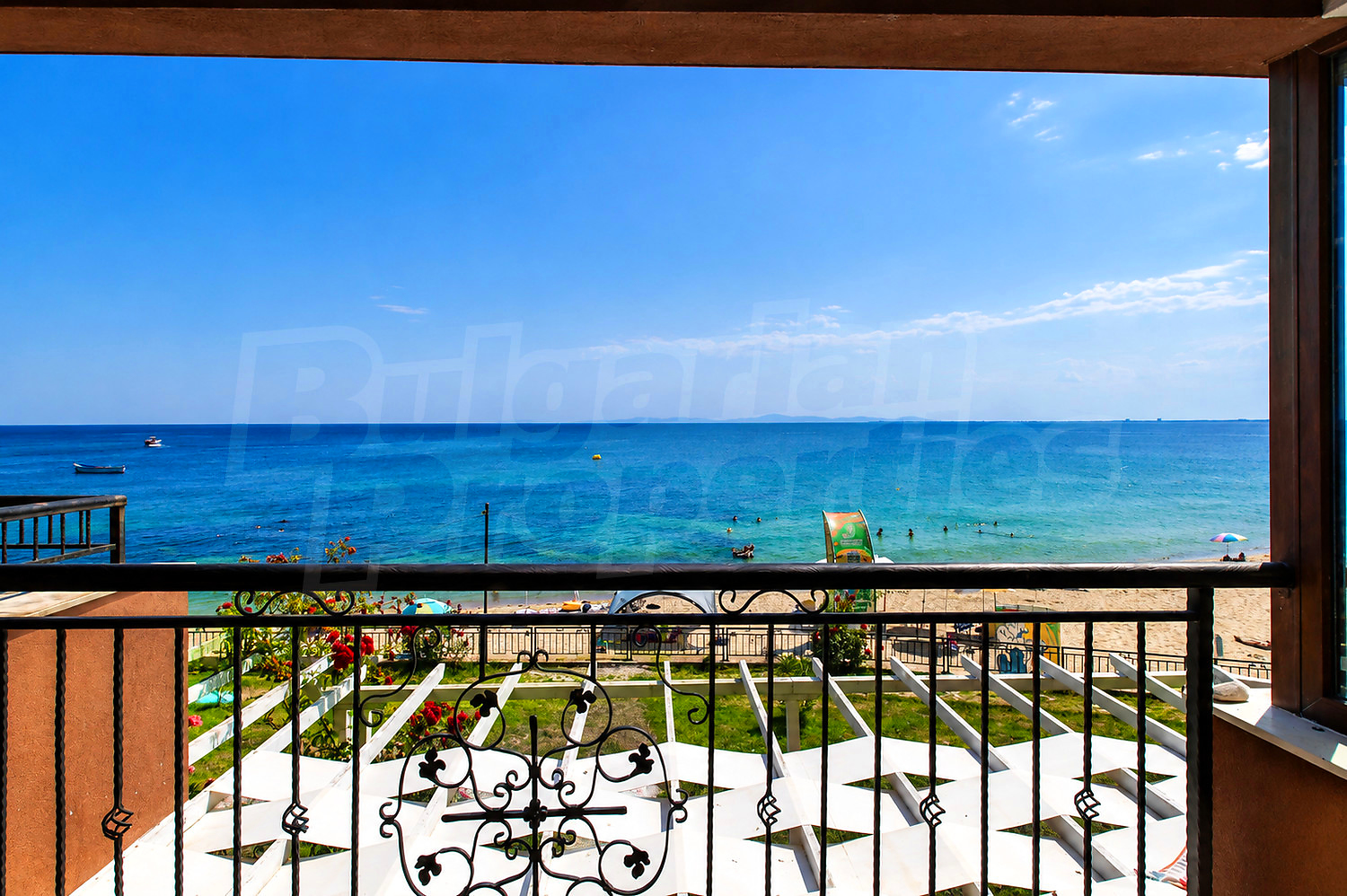 balcony, view from balcony, sea, outside