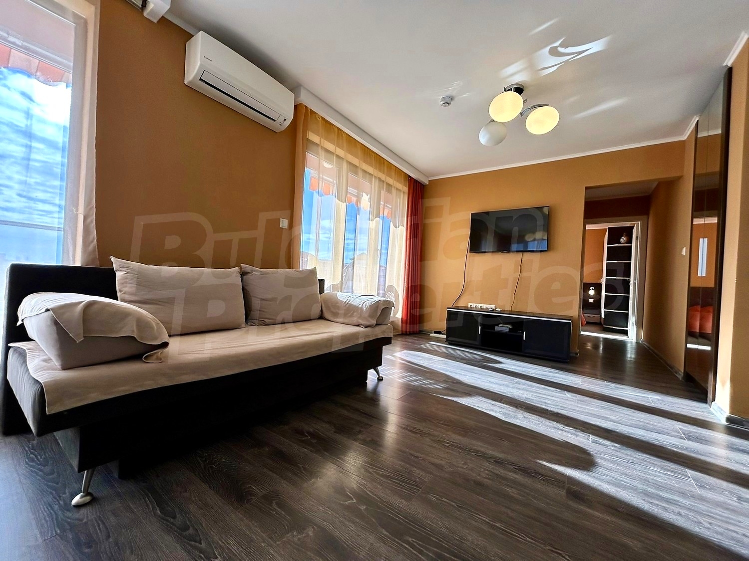 inside, living room, furnished